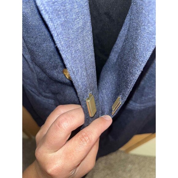 Lane Bryant The Bryant Blue Blazer With Gold Buttons NWT Size 20 Plus Size - Picture 3 of 9